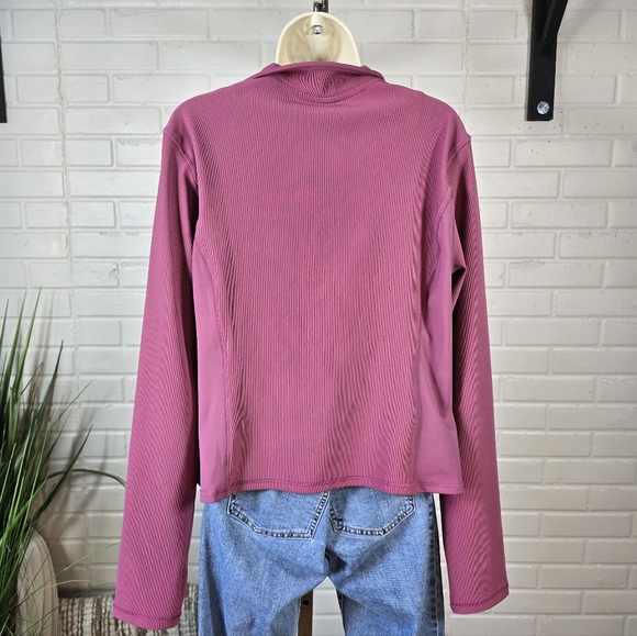 NWT Spyder Muave Ribbed Lightweight Long Sleeve Zip Up Jacket Extra Large - Picture 6 of 10